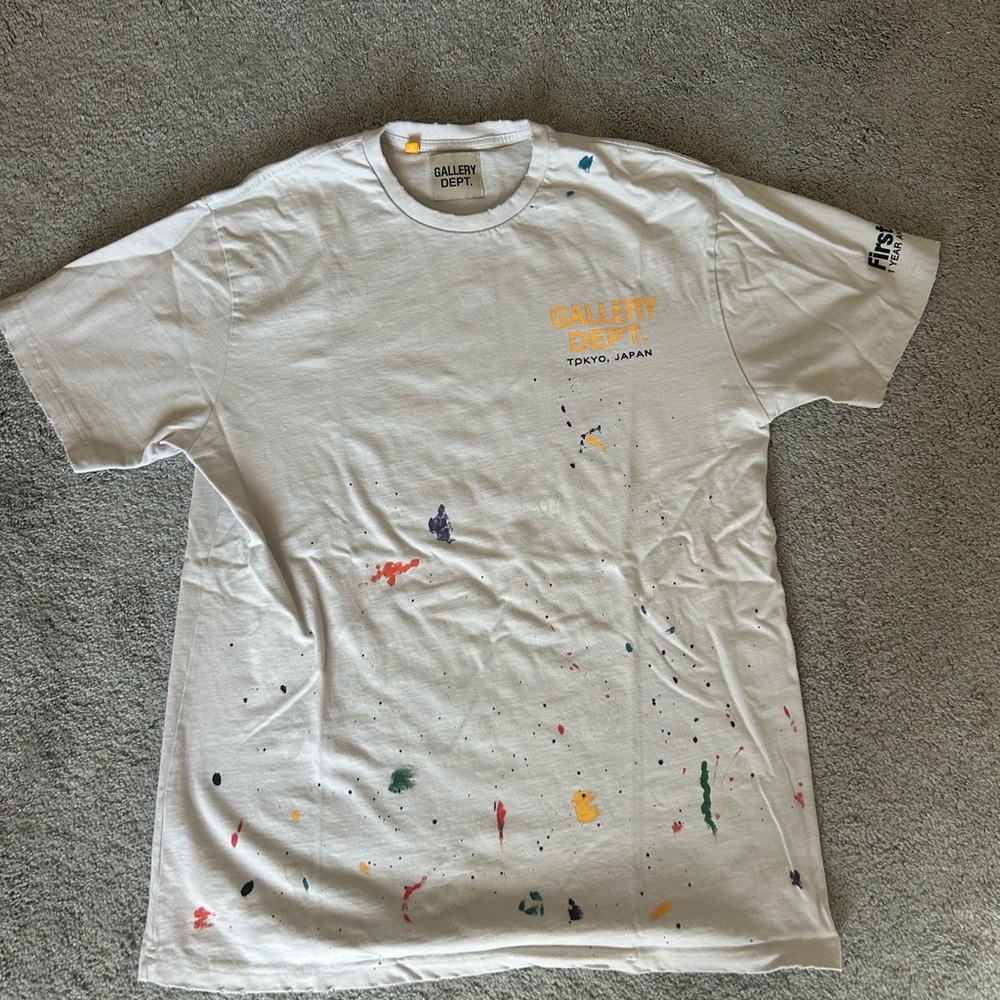 [NEED GONE, SEND OFFERS] Gallery Dept Paint Splattered Tee Size Large